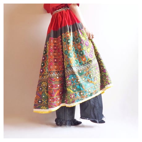 vintage embroidered banjara skirt