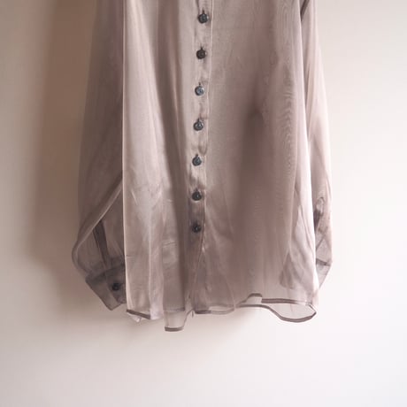 "LIMITED" oversized sheer blouse (GY)