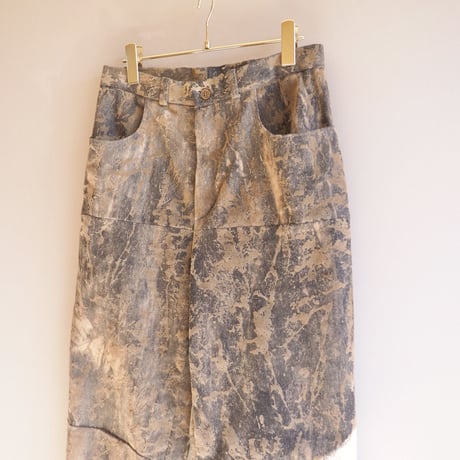 vintage texture design wide pants