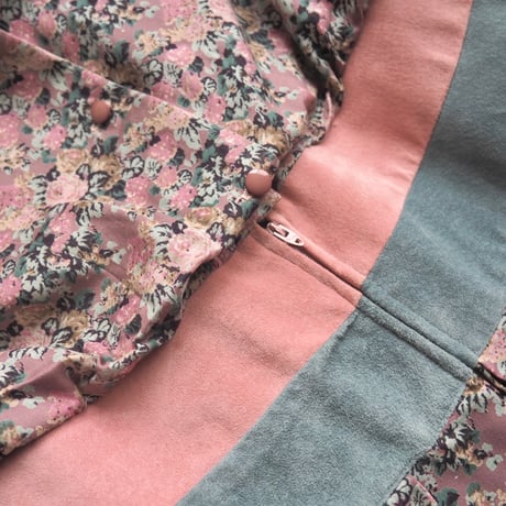 70s "Patty O'neil" floral suede maxi dress