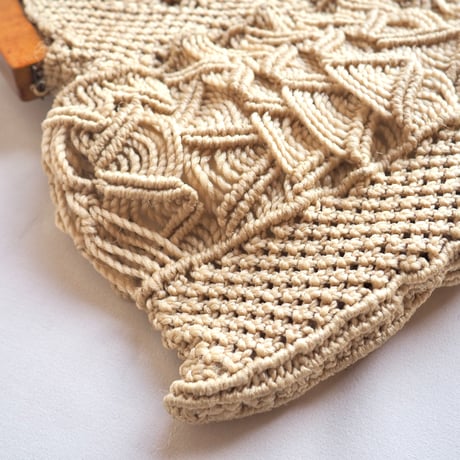 70〜80s wood woven bag