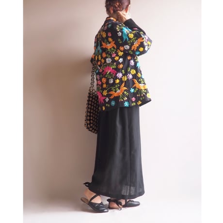70〜80s "Dion's" floral embroidered jacket