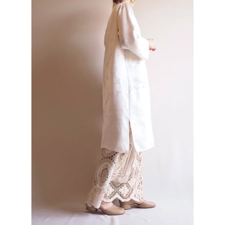 60s chinese white satin coat