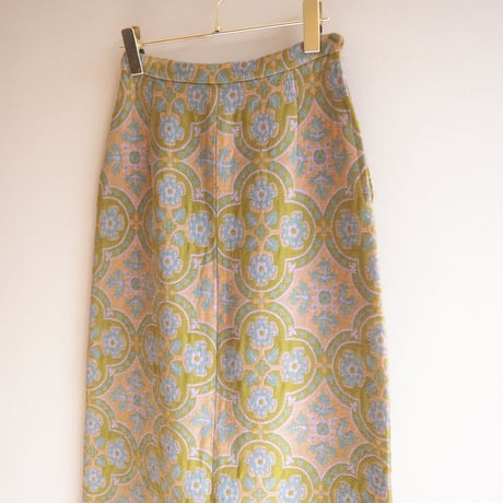 60〜70s "The Villager" abstract tapestry maxi skirt