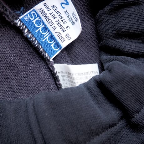 80s "Adidas" black × orange track pants