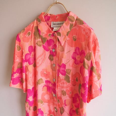 "Karin Stevens" floral blouse & sleeveless maxi dress