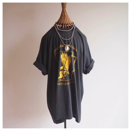 90s〜 "Fruit Of The Loom" print t-shirts (BK)