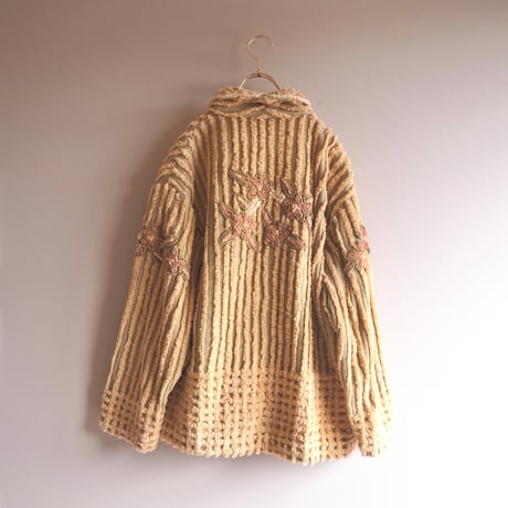 "Sandy Starkman" floral chenille art jacket