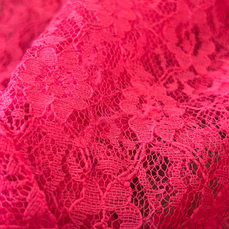80s〜 vivid pink lace blouse