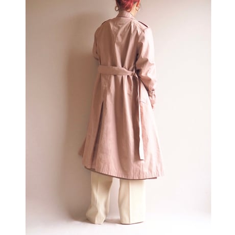 70〜80s "London fog" dusty pink balmacaan coat