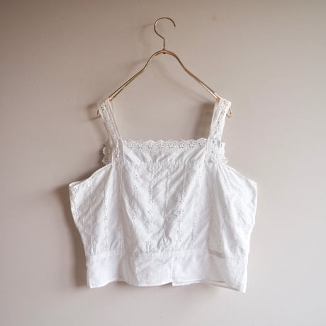 1900〜1920s antique eyelet lace corset cover