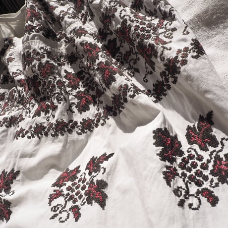vintage ukrainian embroidered maxi dress