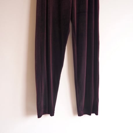 "CLIO" bordeaux velours easy pants