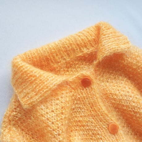 vintage orange mohair cardigan