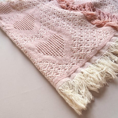 vintage heart pattern fringe cardigan