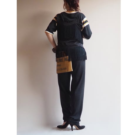 80〜90s metallic knit easy pants
