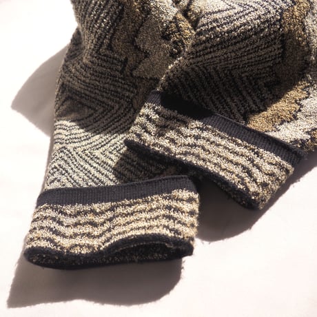 vintage abstract pattern knitted jacket