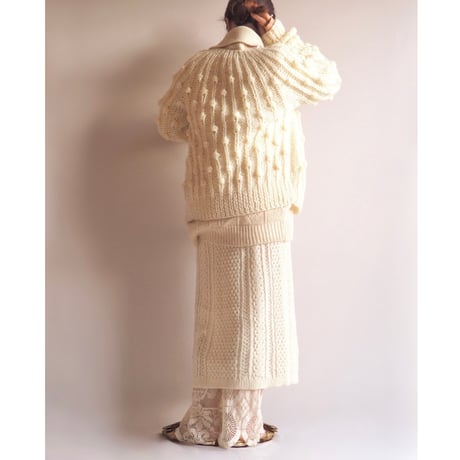 "Ann Katrine" acrylic popcorn cardigan