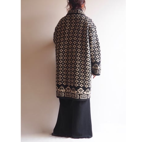 "Alpaci" geometric knit coat