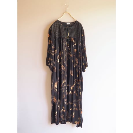 vintage made in India cotton abstract maxi dress