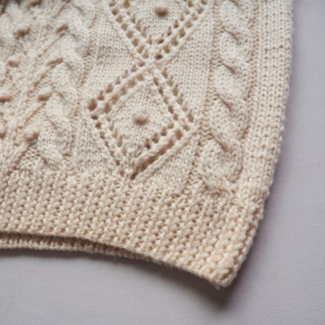"LINTEX" popcorn oversized cardigan