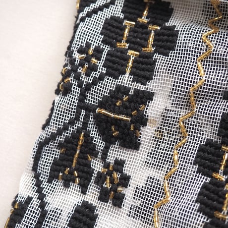 50s romanian sheer embroidered blouse