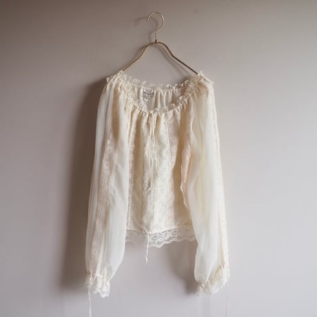 "Philamena" sheer lace blouse