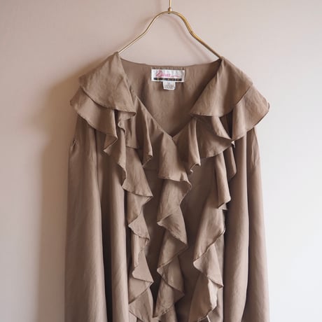 "Diana MARCO" oversized ruffle silk blouse