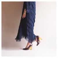 80s "Chez California" fringe midi dress