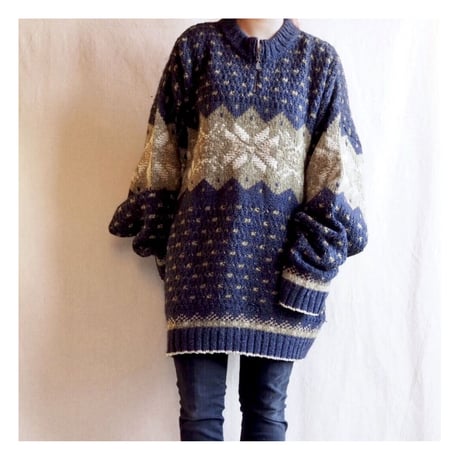 Scottish oversized nordic sweater