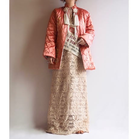 50〜60s chinese embroidered quilt jacket (CP)