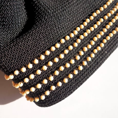 50〜60s beads drawstring woven bag