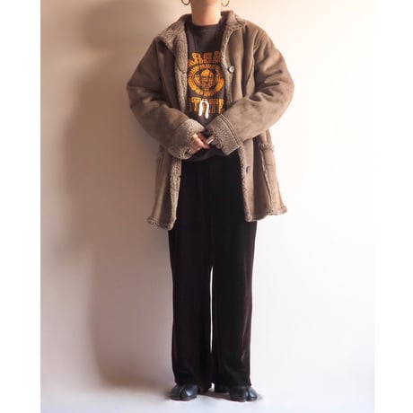 80〜90s "L.L.Bean" faux mouton coat