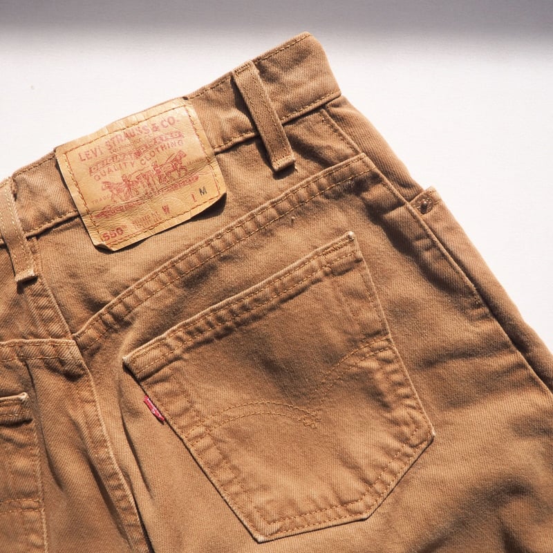 90s made in USA Levi's 550 brown denim pants |