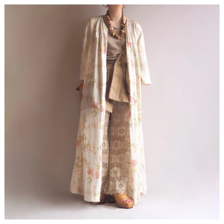 70〜80s "LORRAINE" floral night gown