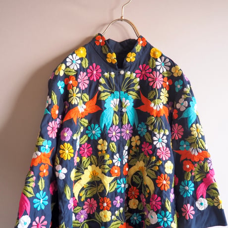70s〜 floral embroidered jacket