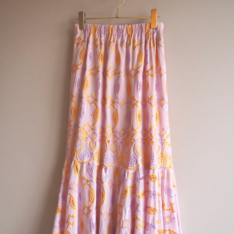 vintage embroidered maxi skirt