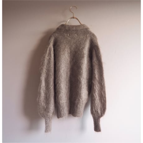 "Varansel" shawl collar fuzzy cardigan