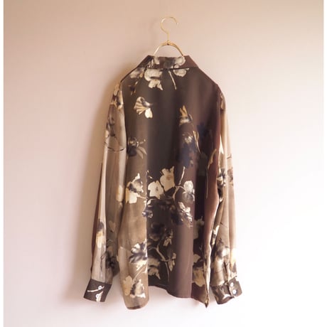 "Casali" brown gradation floral blouse