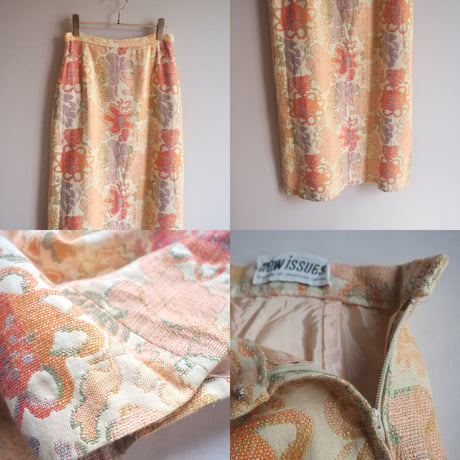 70s "new issues" tapestry jacket & maxi skirt set