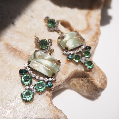 vintage czech rhinestone earrings