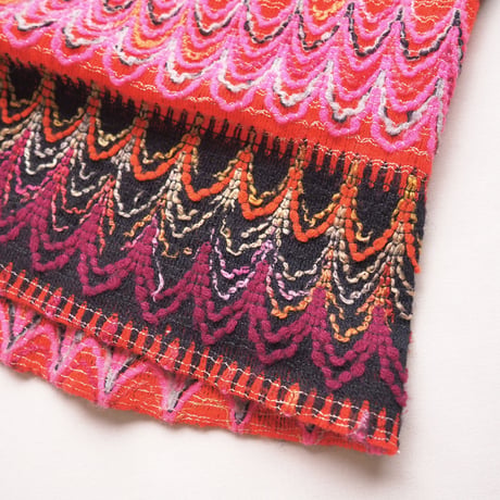 70s embroidered woven maxi skirt