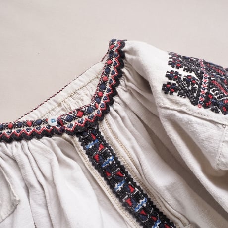 vintage romanian embroidered blouse