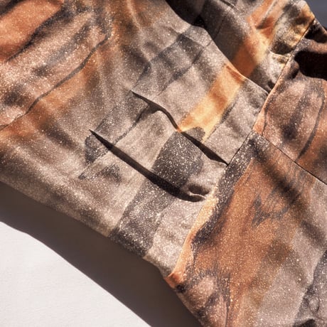 70s abstract print house midi dress