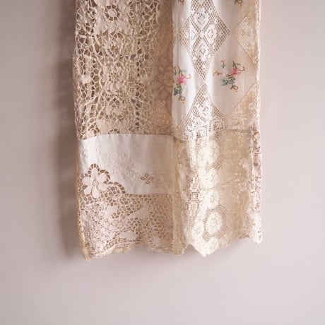 original remake lace patchwork maxi skirt 【E】