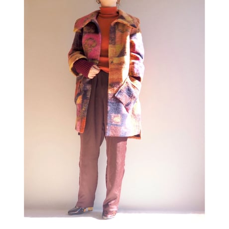 vintage big collar design coat