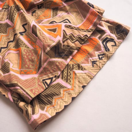 "The African Village" big collar tunic dress (PK×BE)