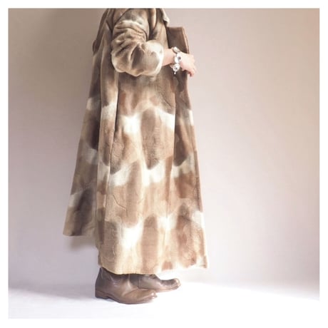 70s〜 abstract faux fur coat
