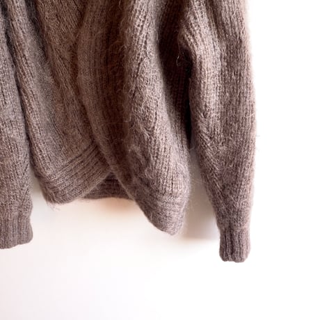 vintage brown mohair cardigan