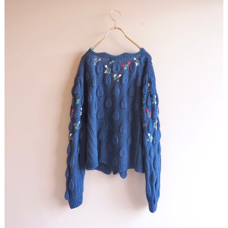 "KOMPLiMENTE" floral embroidered folk cardigan